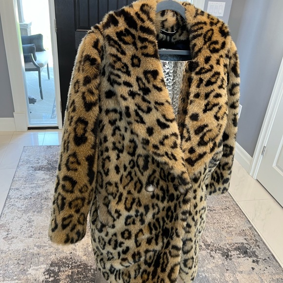 Sexy vintage cat coat size medium faux fur 70s smoking jacket style fall winter - Picture 5 of 16